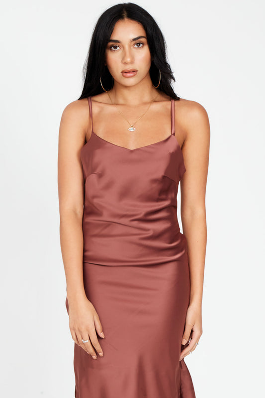 FRYNI CHOCOLATE DRESS